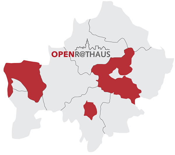 Innerhalb eines Landkreises können einzelne oder alle Verwaltungen mittels OR-Connect zum lokalen Portalverbund zusammengeschlossen werden. Ein Bürgerkonto, eine Authentifizierung, optisch mehrere Plattformen.